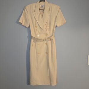 Vintage 100% Silk Cream Dress